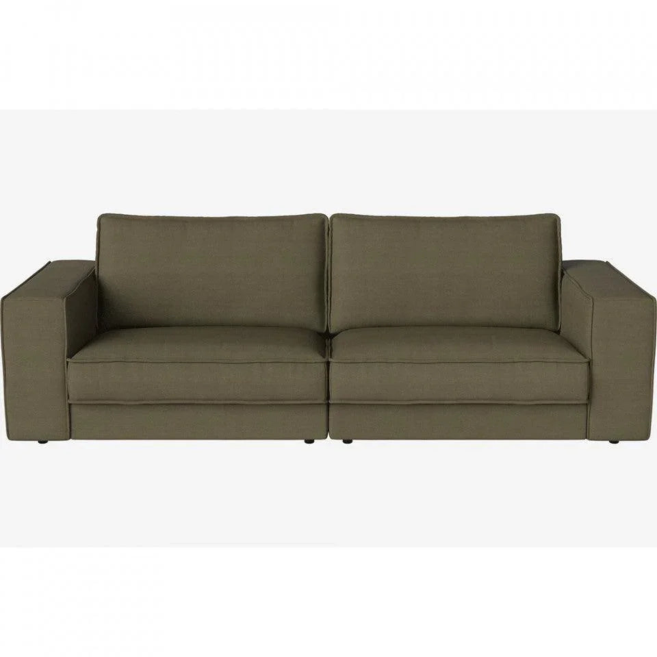 Canapea verde din poliester 250 cm Noora Linea Bolia - PARIS14A.RO