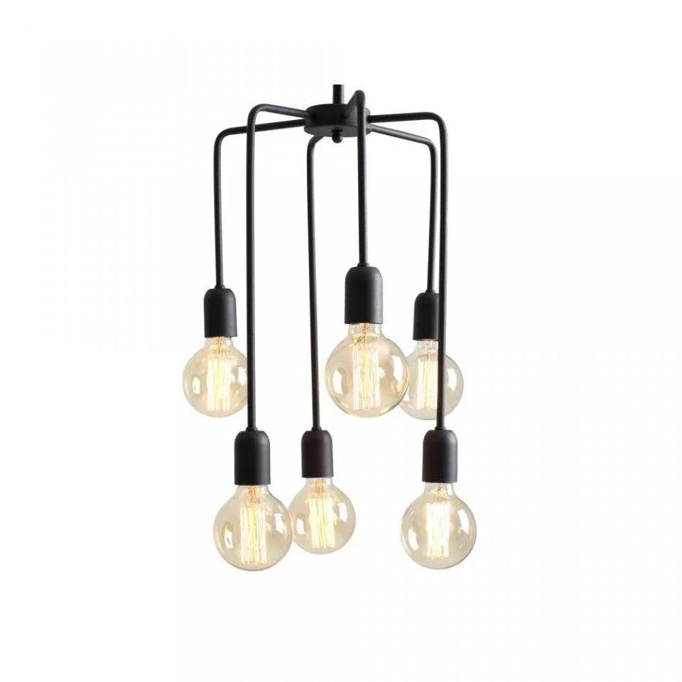 Candelabru metalic negru cu 6 becuri Vanwerk Tall Custom Form - PARIS14A.RO