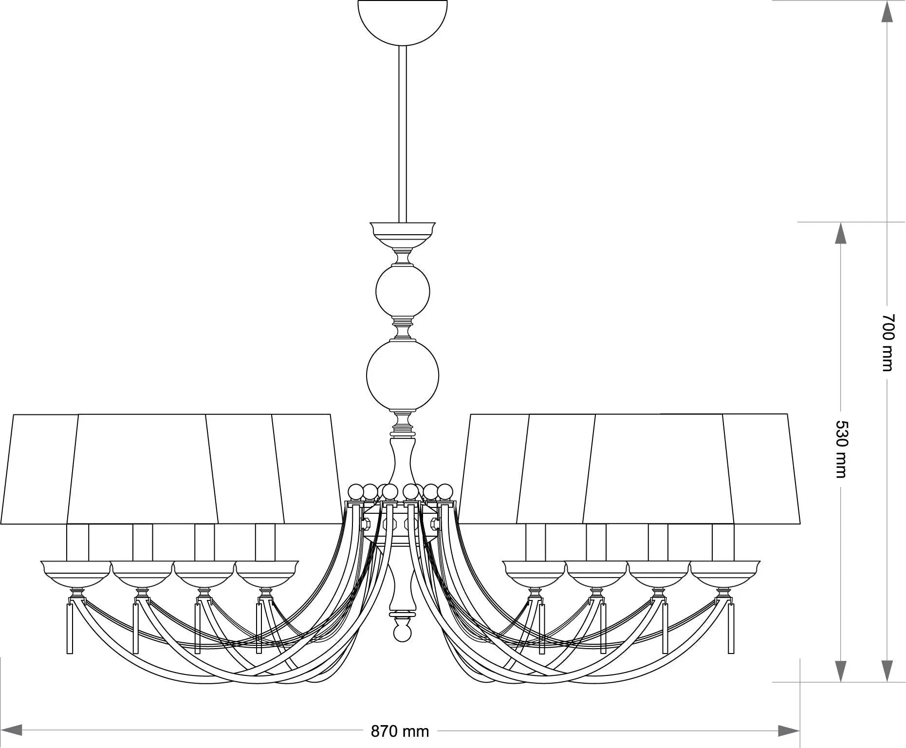 Candelabru Zaffiro Kutek - PARIS14A.RO