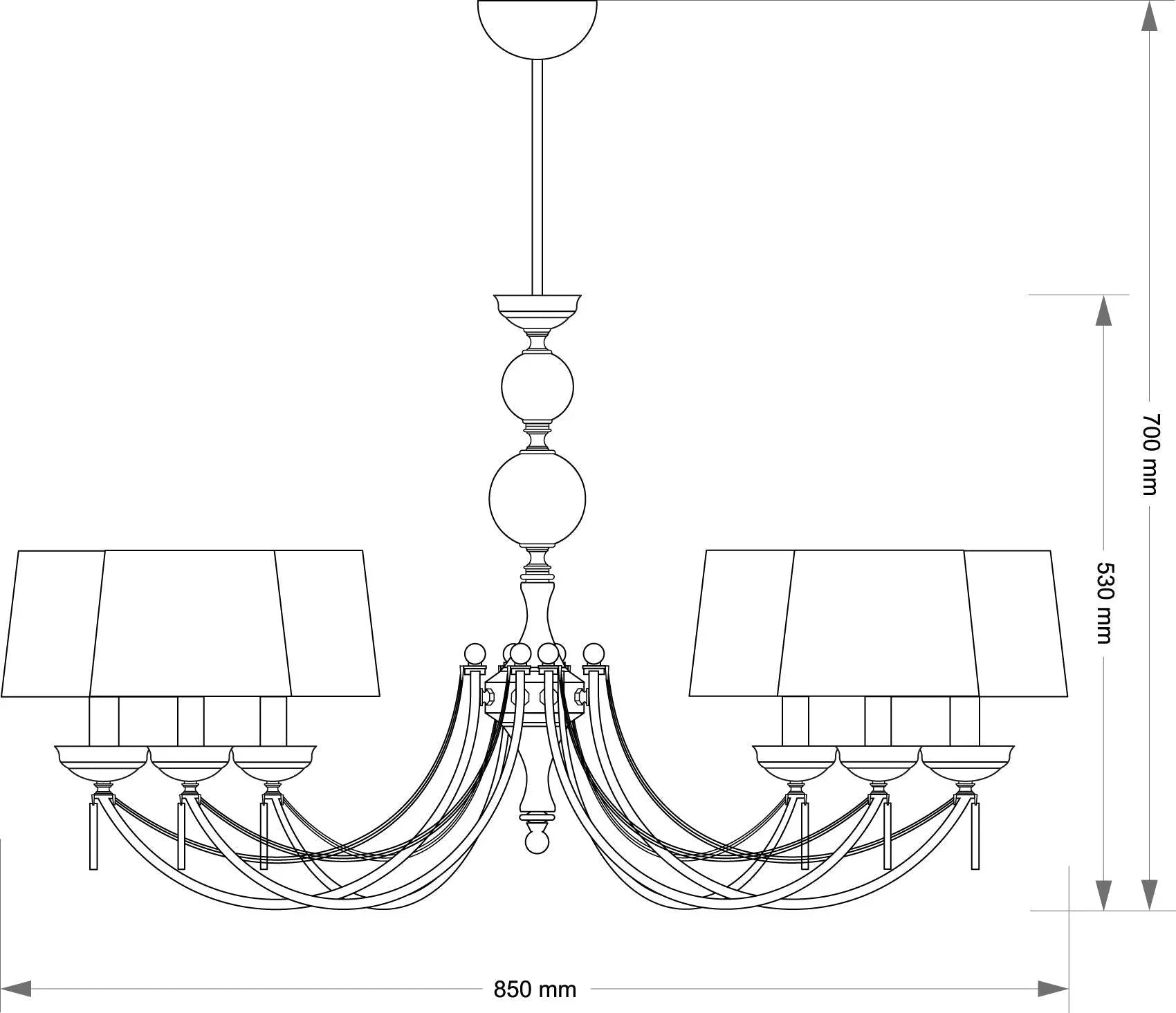 Candelabru Zaffiro Kutek - PARIS14A.RO