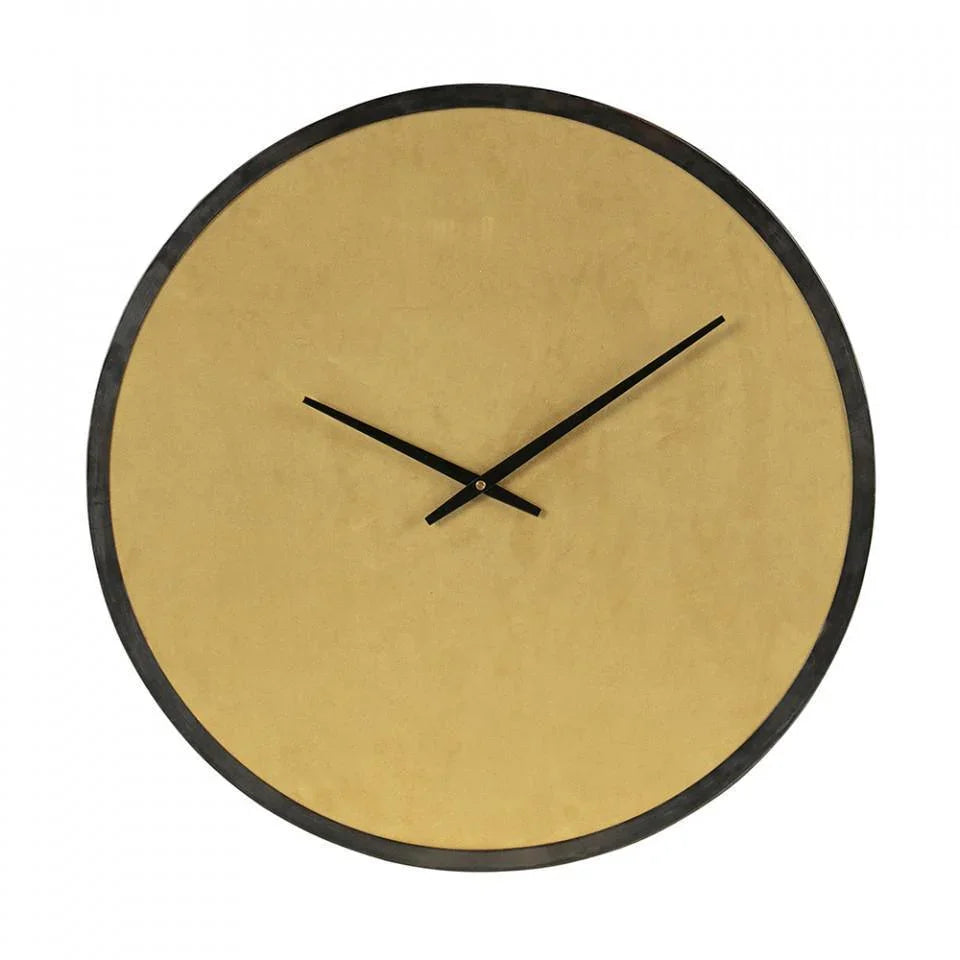 Ceas perete ocru din catifea 62 cm Renske - PARIS14A.RO