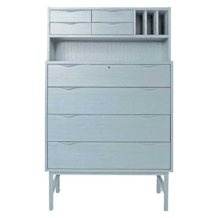 Comoda gri albastra din placaj si lemn de sungkai 80 cm Senka HK Living - PARIS14A.RO