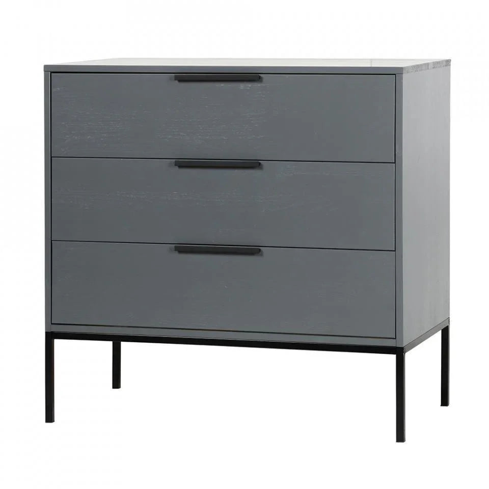 Comoda gri din lemn de pin 94 cm Adam - PARIS14A.RO