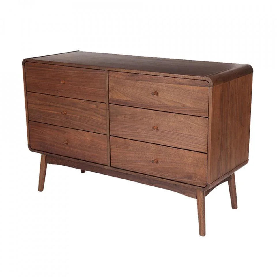 Comoda maro din lemn de nuc 120 cm Bowen Commune - PARIS14A.RO