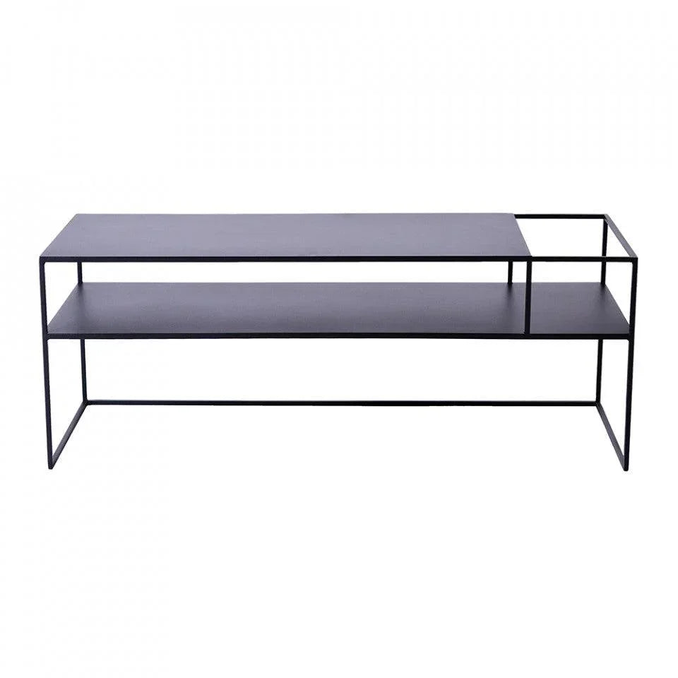 Comoda TV neagra din metal 120 cm Senso Flower Custom Form - PARIS14A.RO