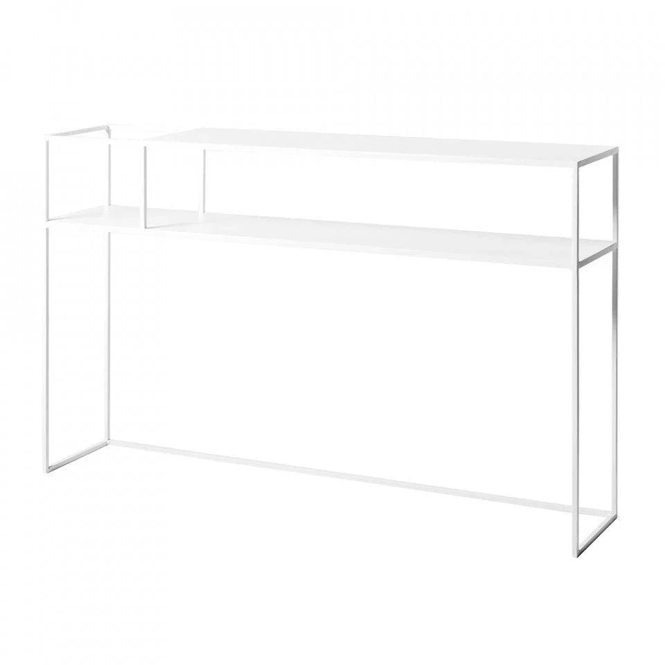 Consola alba din metal 120 cm Senso Left Custom Form - PARIS14A.RO