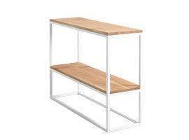 Consola alba din metal si lemn 100 cm Julita Two Custom Form - PARIS14A.RO