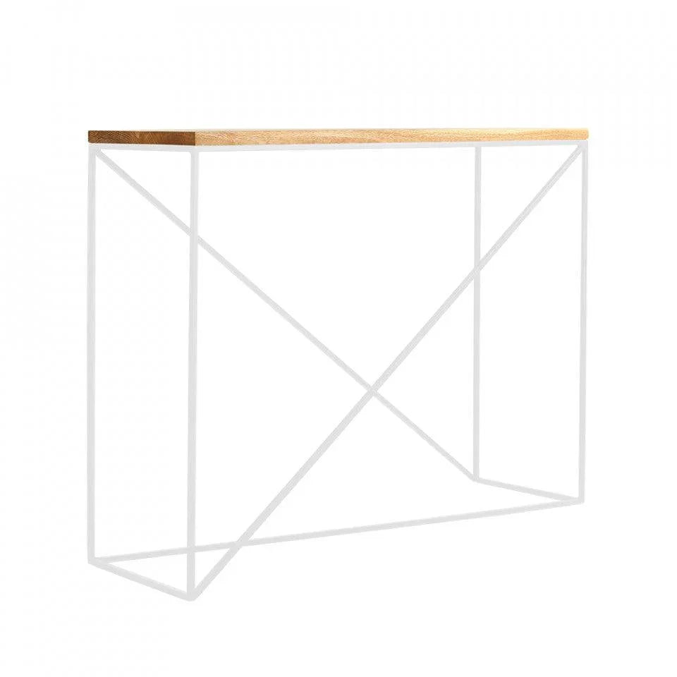 Consola maro/alba din lemn de stejar si metal 100 cm Memo Custom Form - PARIS14A.RO