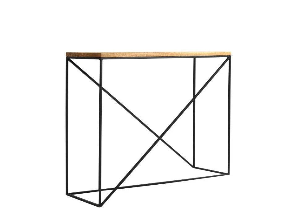 Consola maro/neagra din lemn de stejar si metal 100 cm Memo Custom Form - PARIS14A.RO