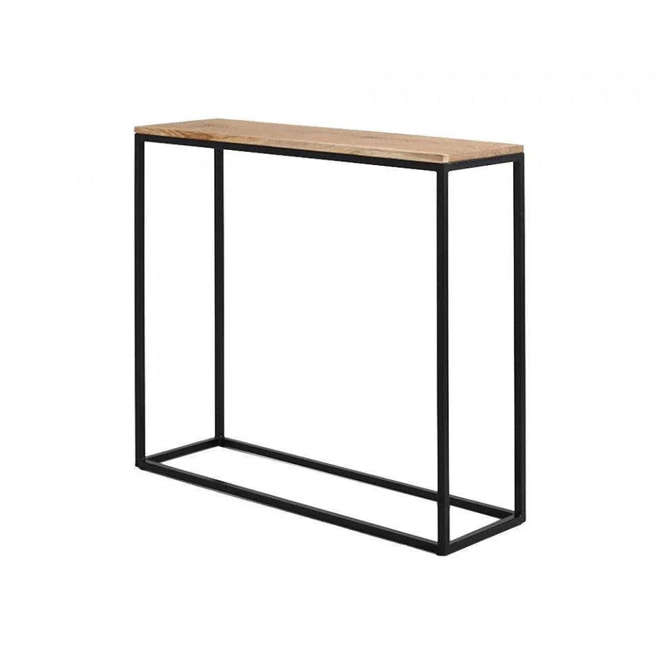 Consola maro/neagra din lemn si metal 100 cm Julita Custom Form - PARIS14A.RO