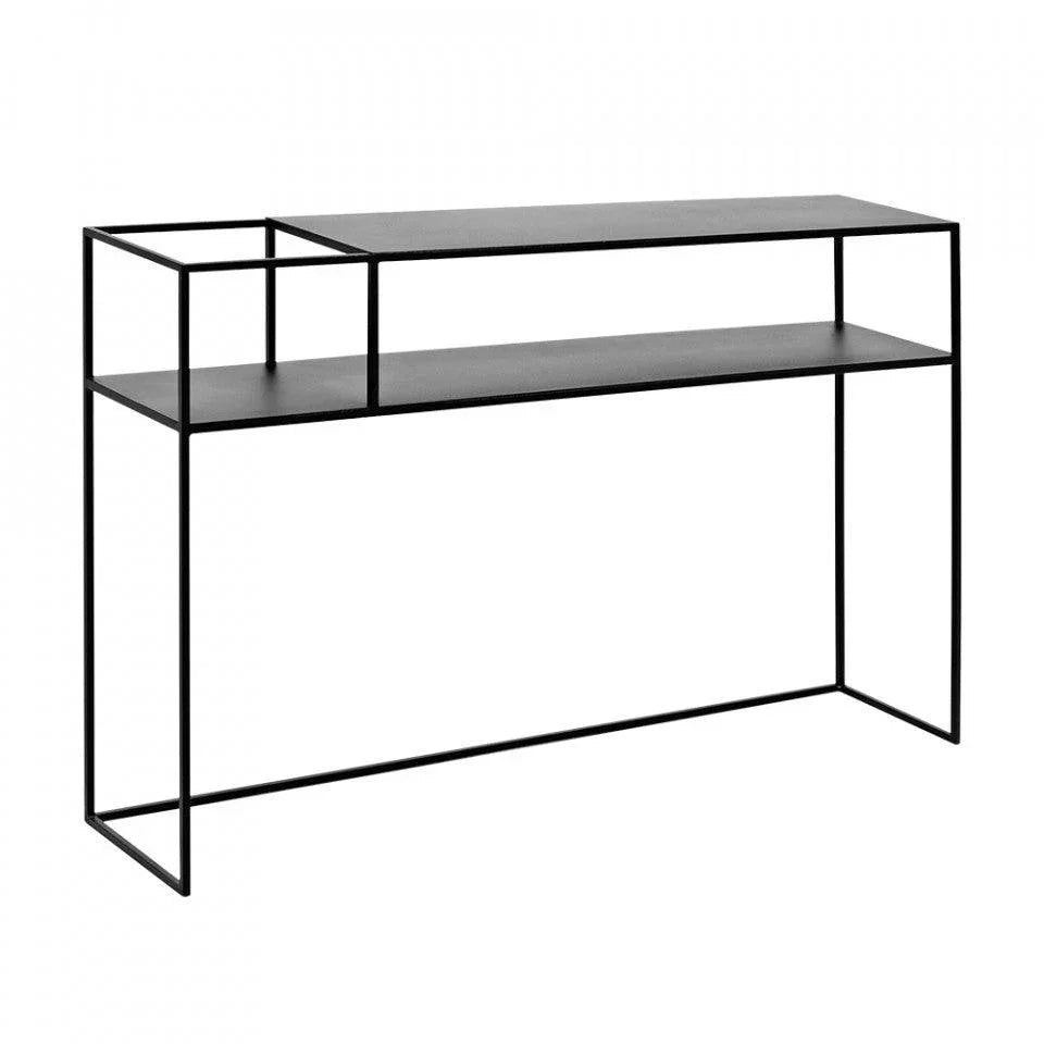 Consola neagra din metal 120 cm Senso Left Custom Form - PARIS14A.RO