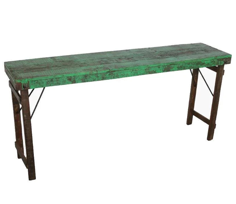 Consola verde/maro din lemn 165 cm Forest Raw Materials - PARIS14A.RO