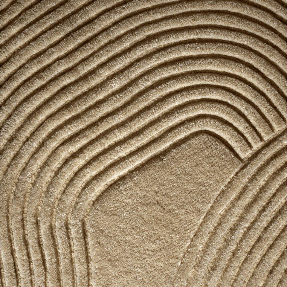 Covor bej inchis din lana 140x145 cm Zen Bolia - PARIS14A.RO