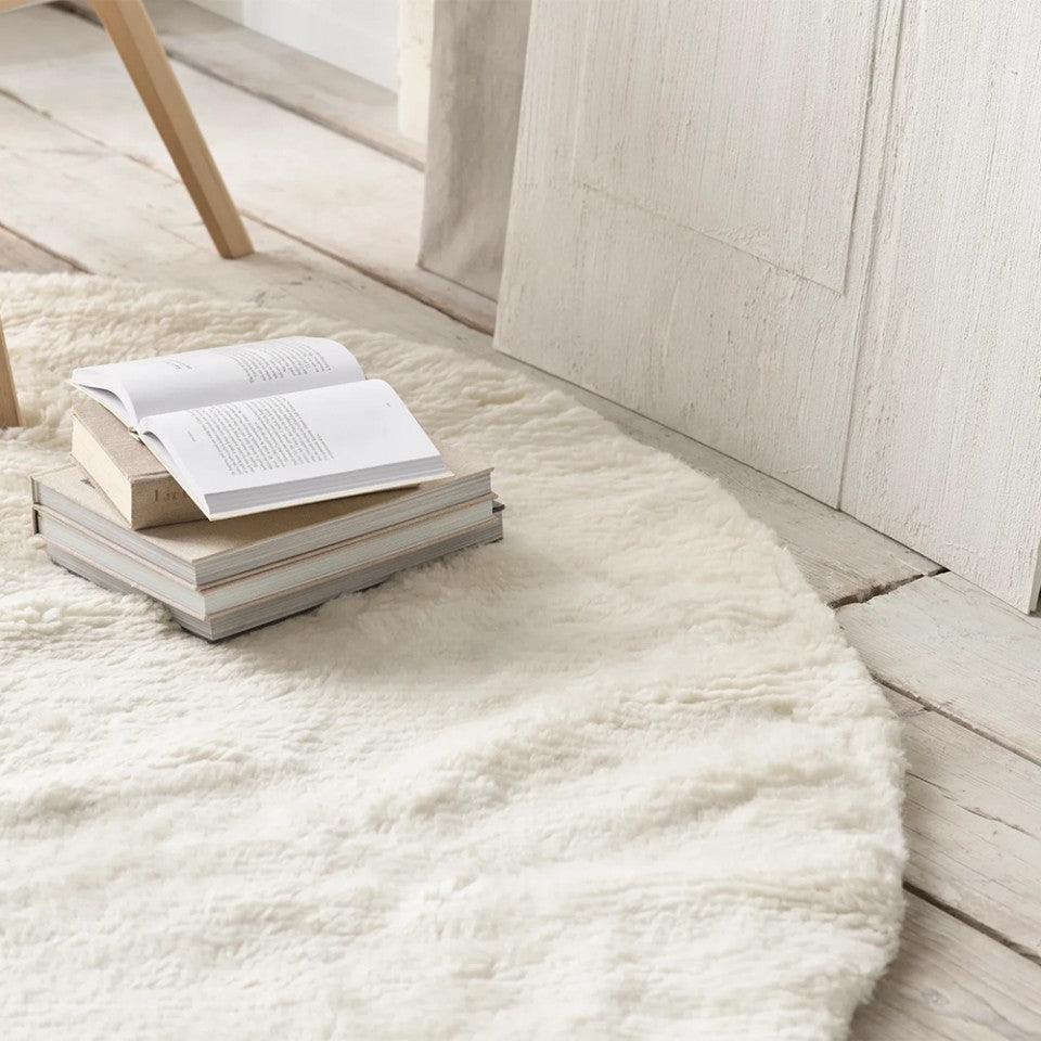 Covor crem din lana 200 cm Alve Bolia - PARIS14A.RO