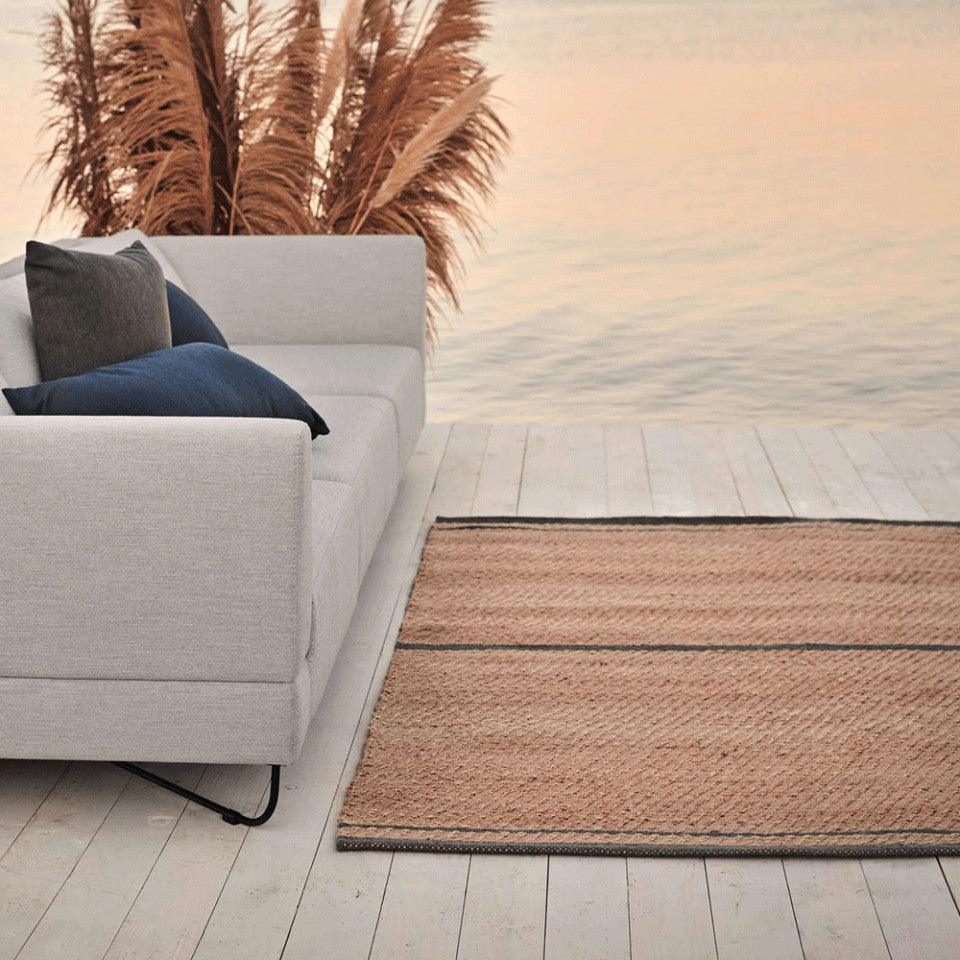 Covor maro/ocru din iuta si lana 200x300 cm Conwy Bolia - PARIS14A.RO