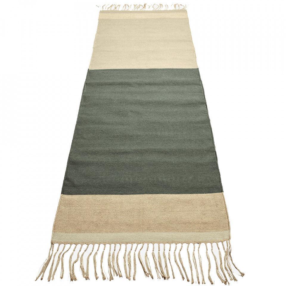 Covor verde din lana si in 70x140 cm Leyton Bolia - PARIS14A.RO