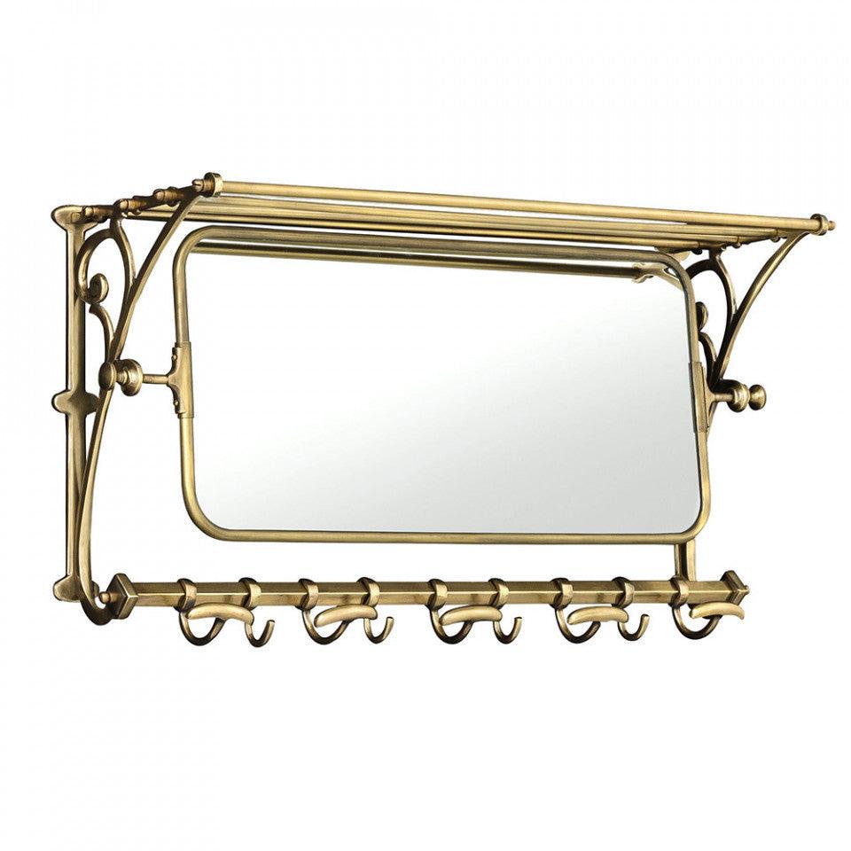 Cuier auriu cu oglinda din aluminiu si inox Varadero Eichholtz - PARIS14A.RO