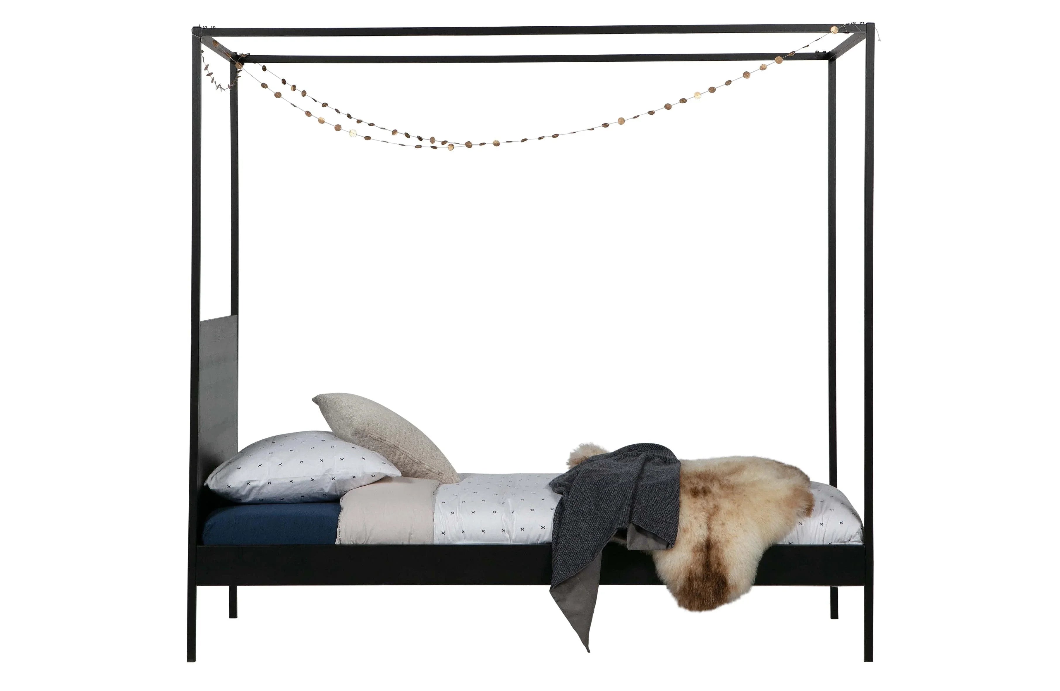 Dani Bed Metal Black 90x200 cm - PARIS14A.RO