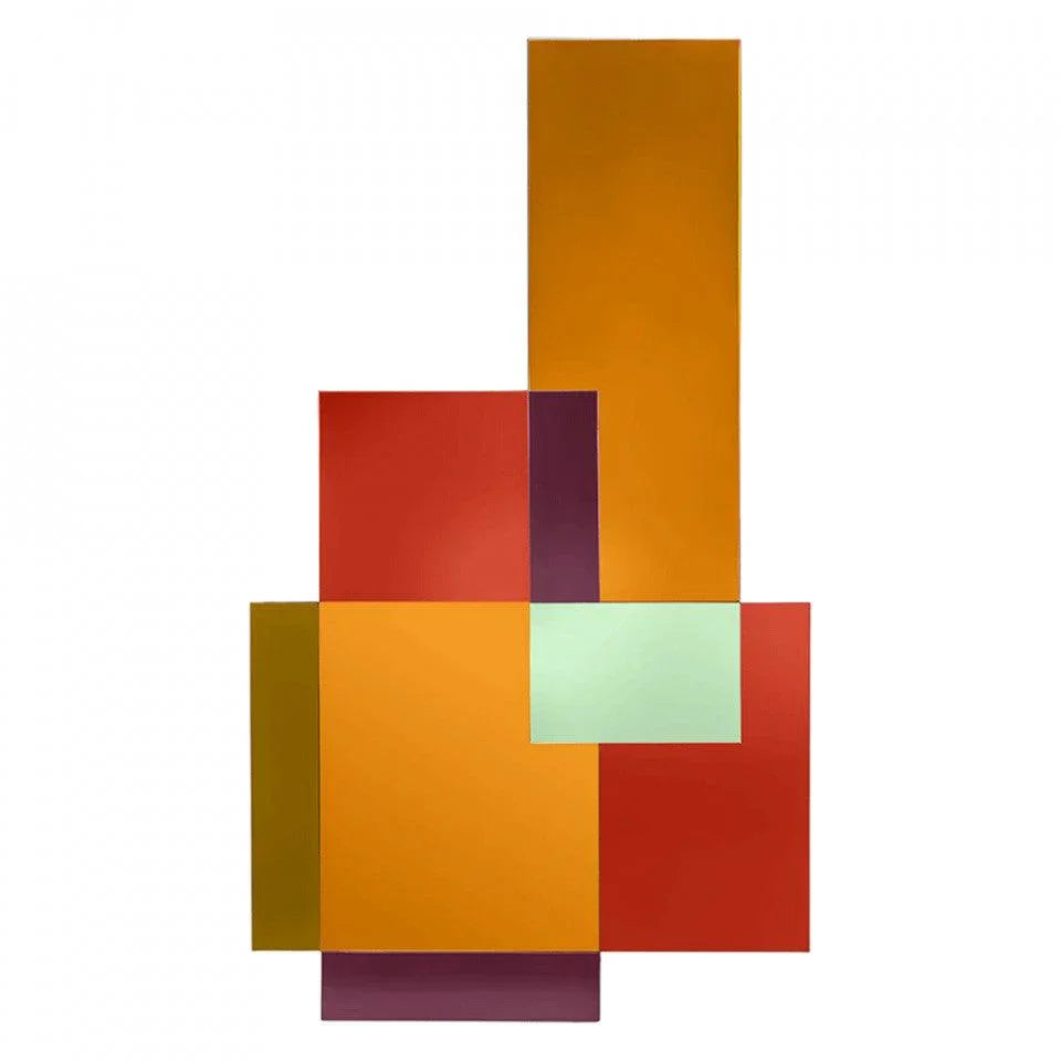 Decoratiune de perete cu oglinda multicolora din MDF si otel 80x140 cm Mirage Versmissen - PARIS14A.RO