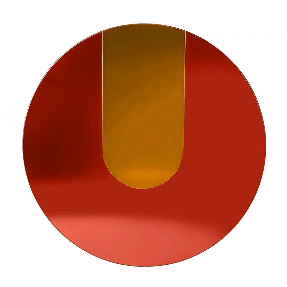 Decoratiune de perete cu oglinda rosie/portocalie din MDF 75 cm Cosmopolitan Versmissen - PARIS14A.RO