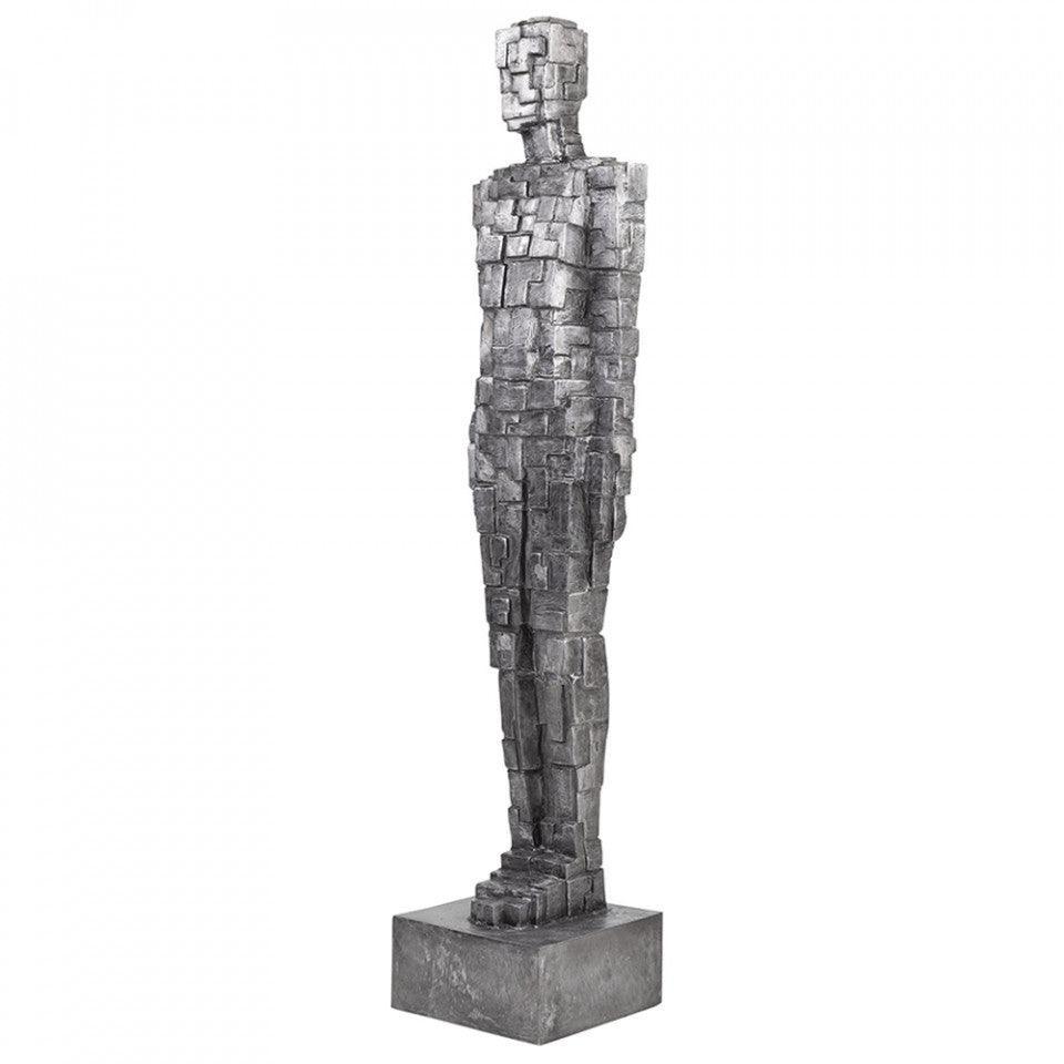 Decoratiune gri din aluminiu 183 cm Cubic Man Versmissen - PARIS14A.RO