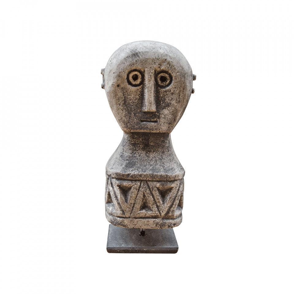 Decoratiune gri din piatra 22 cm Primitive Statue Versmissen - PARIS14A.RO