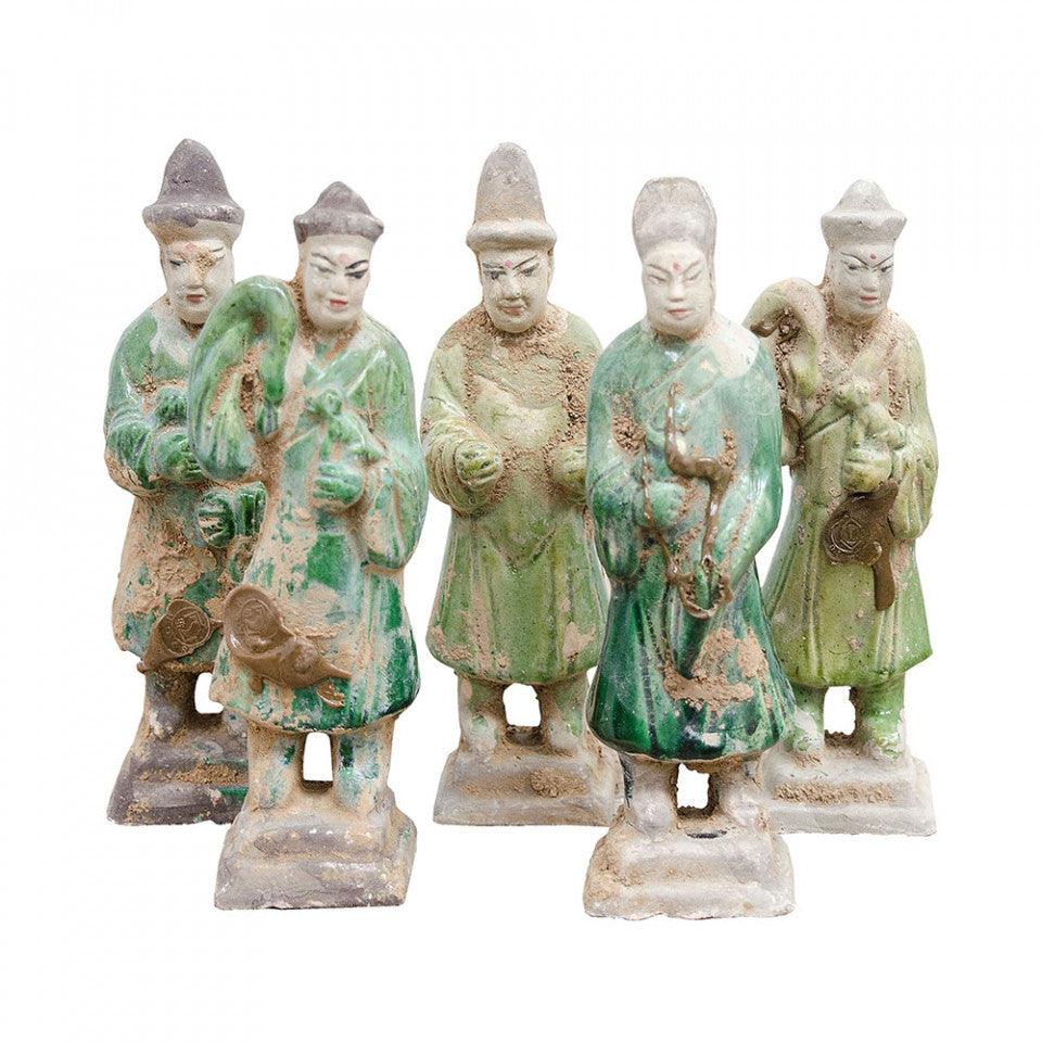 Decoratiune verde/crem din teracota 20 cm Dumi Versmissen - PARIS14A.RO