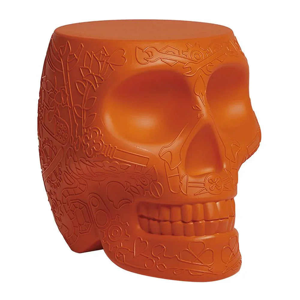 Design contemporan Mexico Skull Stool/Side Table - Terracotta - PARIS14A.RO