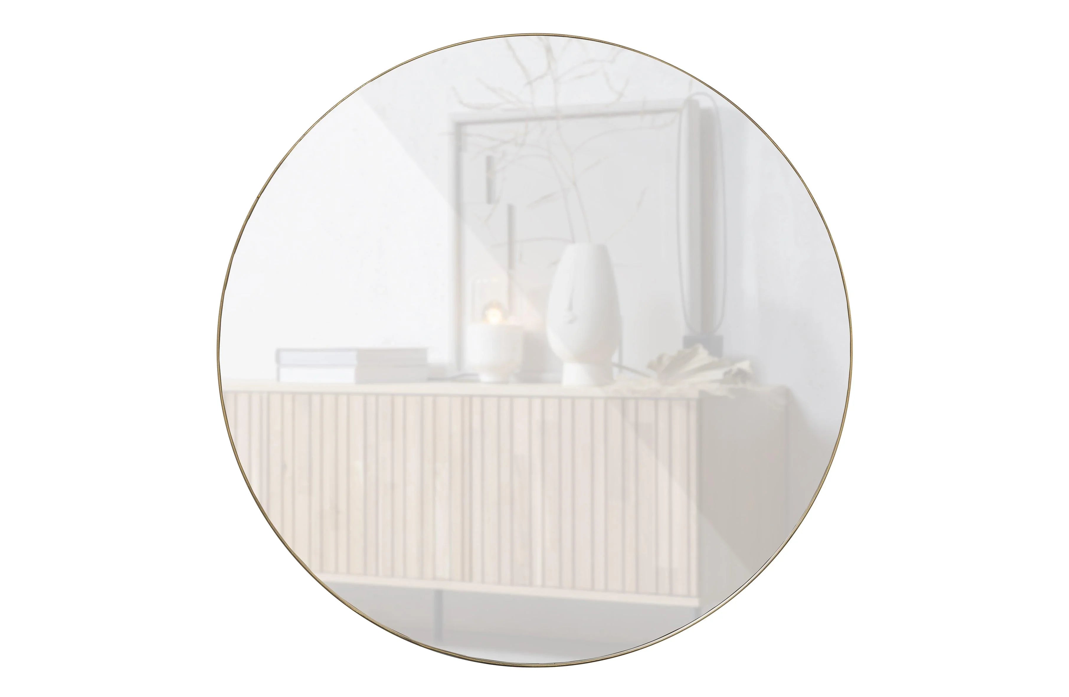 Doutzen oglinda rotunda auriu metalic Ø115cm - PARIS14A.RO