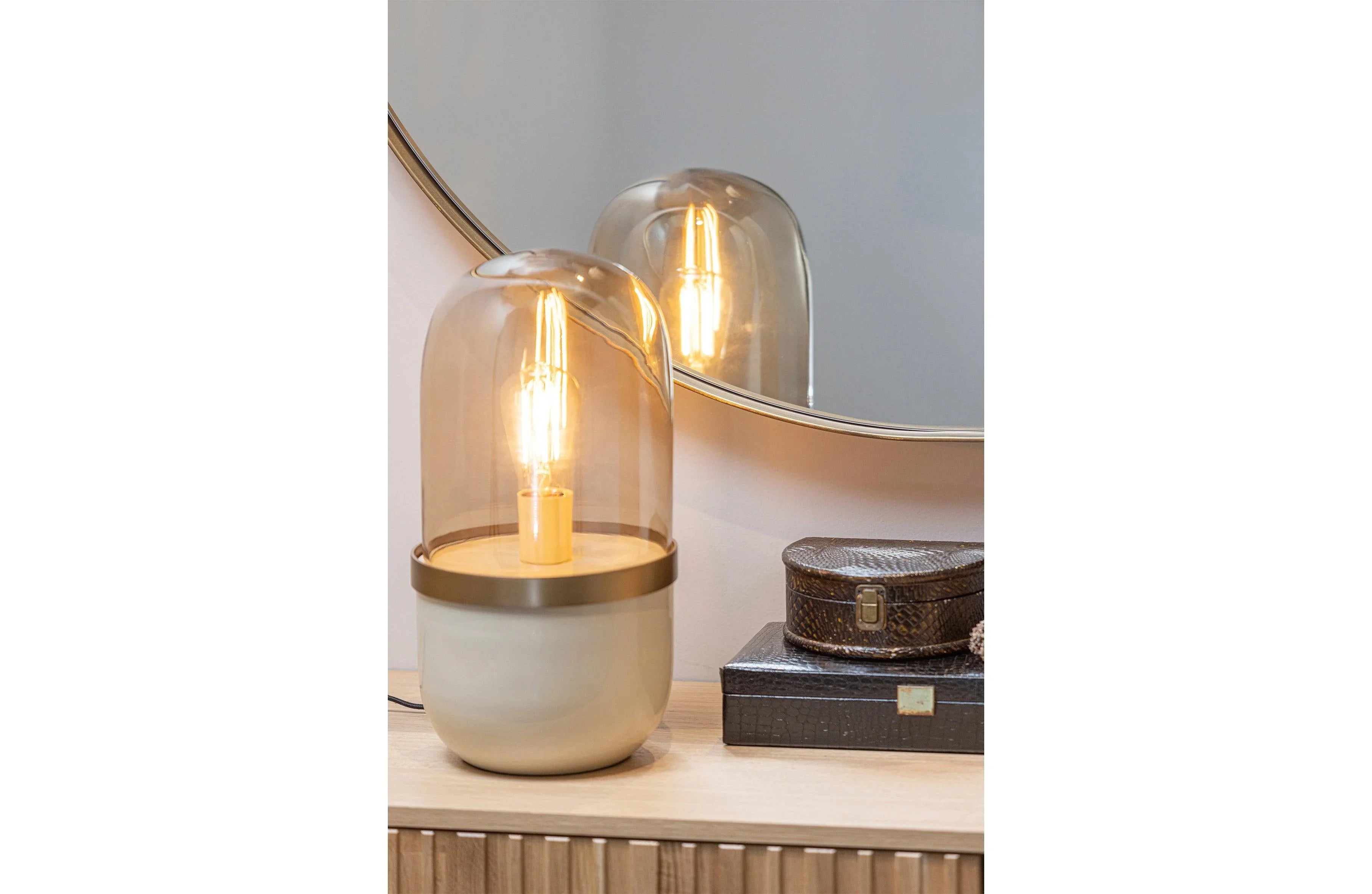 Doutzen oglinda rotunda auriu metalic Ø115cm - PARIS14A.RO