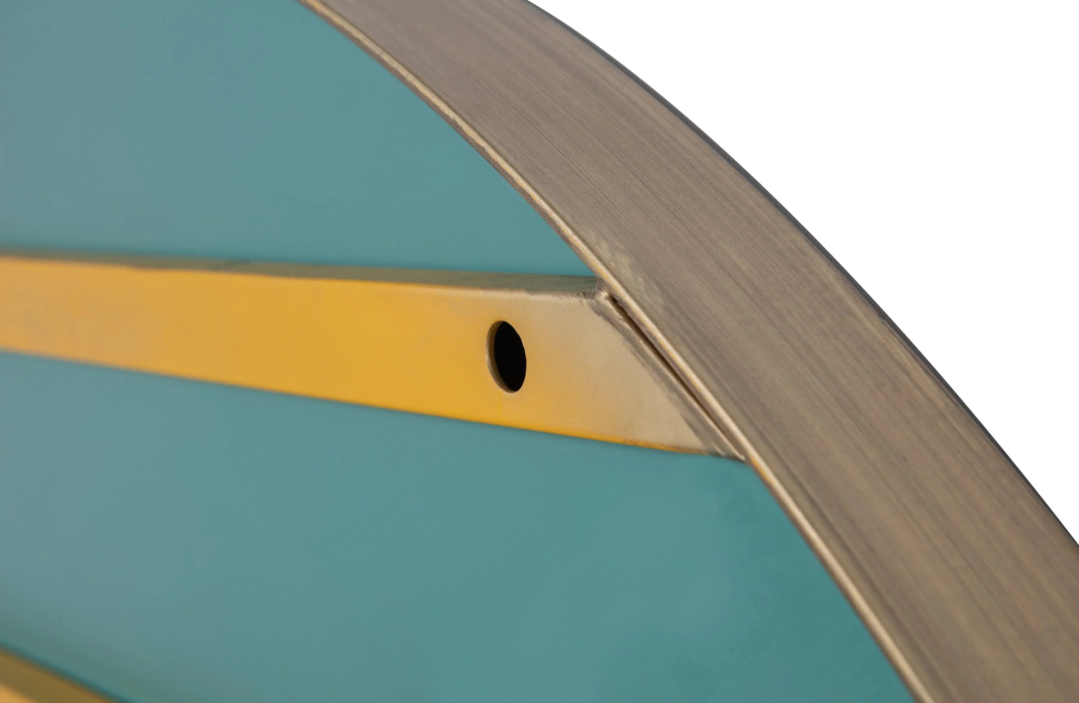 Doutzen oglinda rotunda auriu metalic Ø115cm - PARIS14A.RO