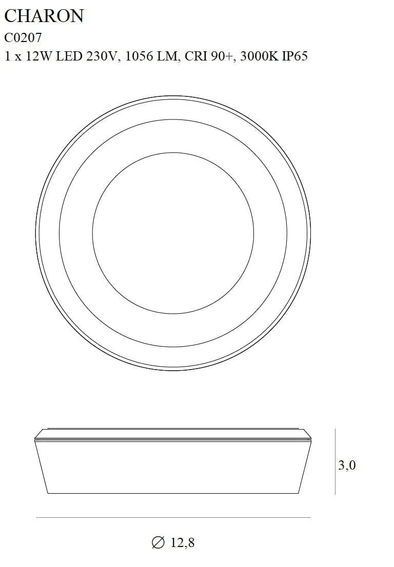 Downlight CHARON Alb IP65 MAXLIGHT C0207 - PARIS14A.RO
