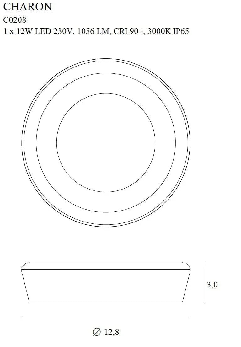Downlight CHARON Negru IP65 MAXLIGHT C0208 - PARIS14A.RO