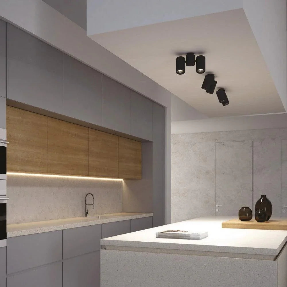 Downlight circular aplicat BARRO II Culoare neagra MAXLIGHT C0114 - PARIS14A.RO