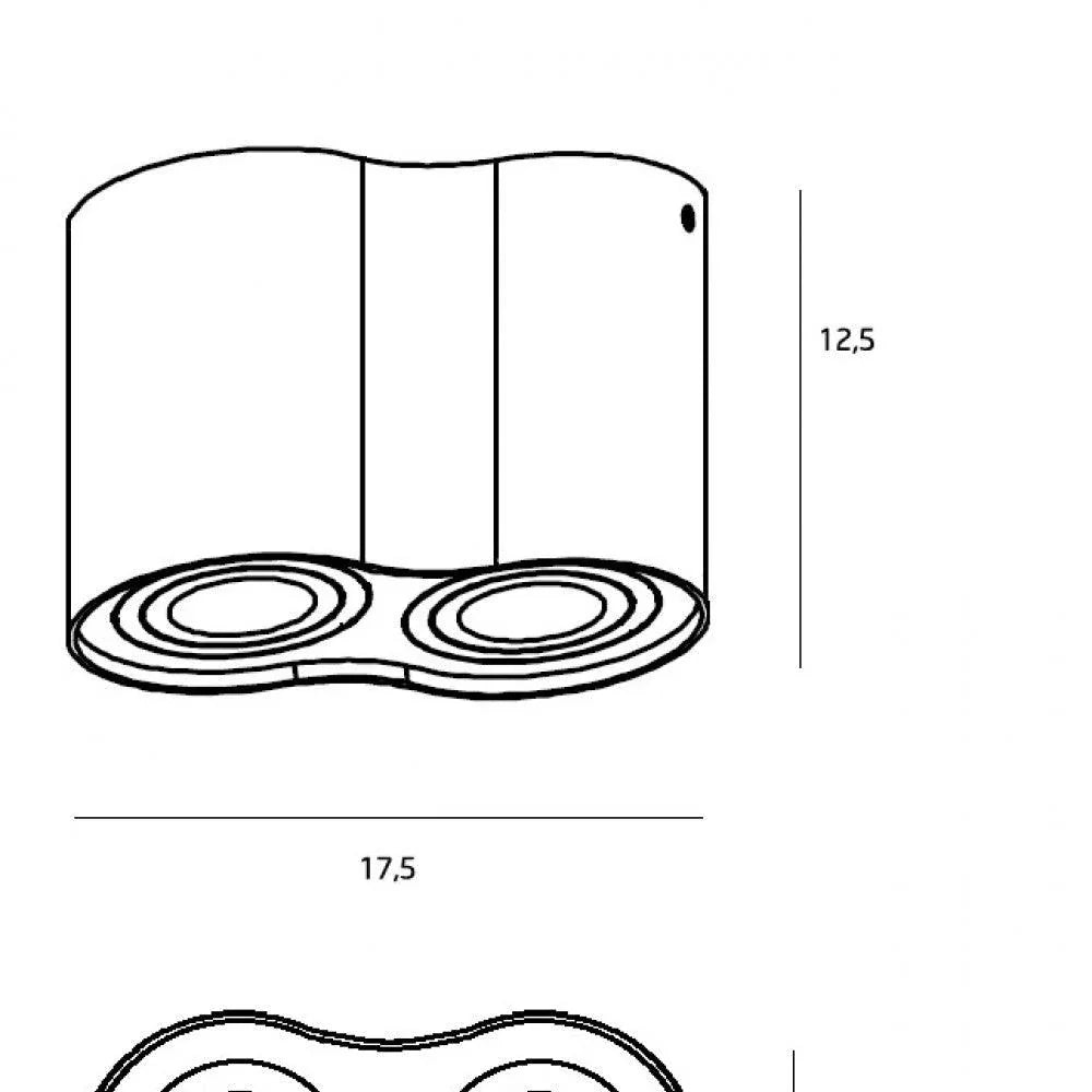 Downlight circular Culoare alba MAXLIGHT C0085 - PARIS14A.RO