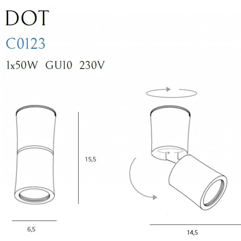 Downlight DOT Culoare alba MAXLIGHT C0123 - PARIS14A.RO