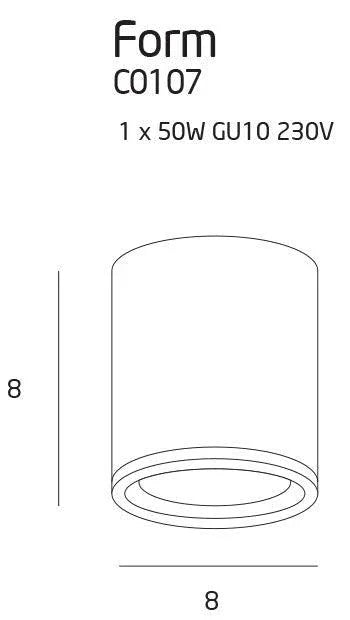 Downlight FORM GU10 IP65 MAXLIGHT C0107 - PARIS14A.RO