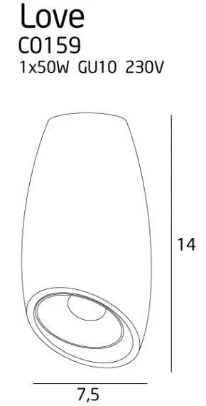 Downlight LOVE Negru MAXLIGHT C0159 - PARIS14A.RO