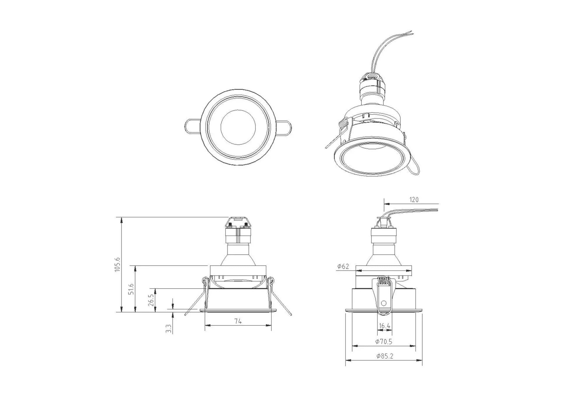 Downlight Share Maytoni Technical DL053-01W - PARIS14A.RO