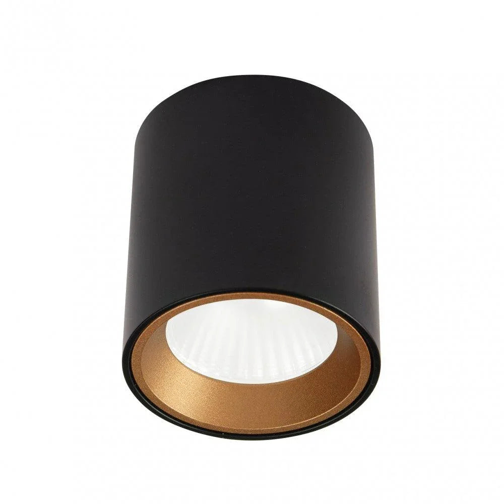 Downlight TUB ROTUND Negru + INEL DECORATIV AURIU RC0155/C0156 MAXLIGHT C0211 - PARIS14A.RO