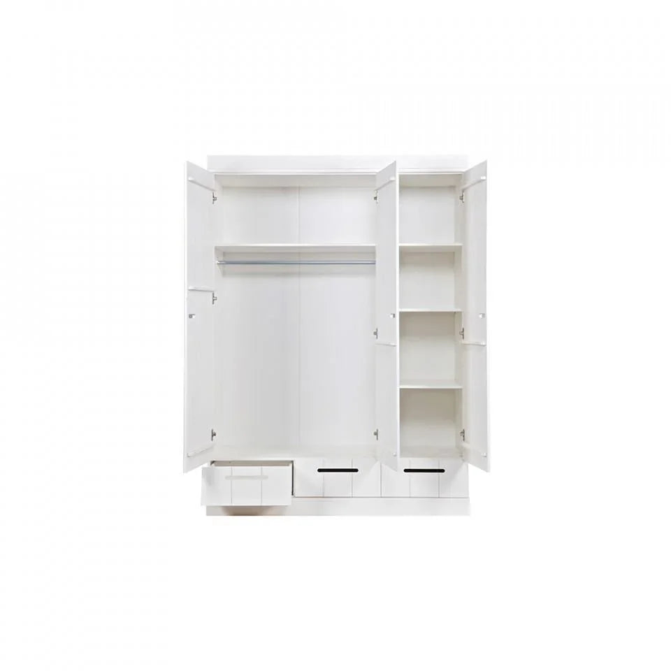 Dulap alb din lemn 195 cm Connect Three - PARIS14A.RO