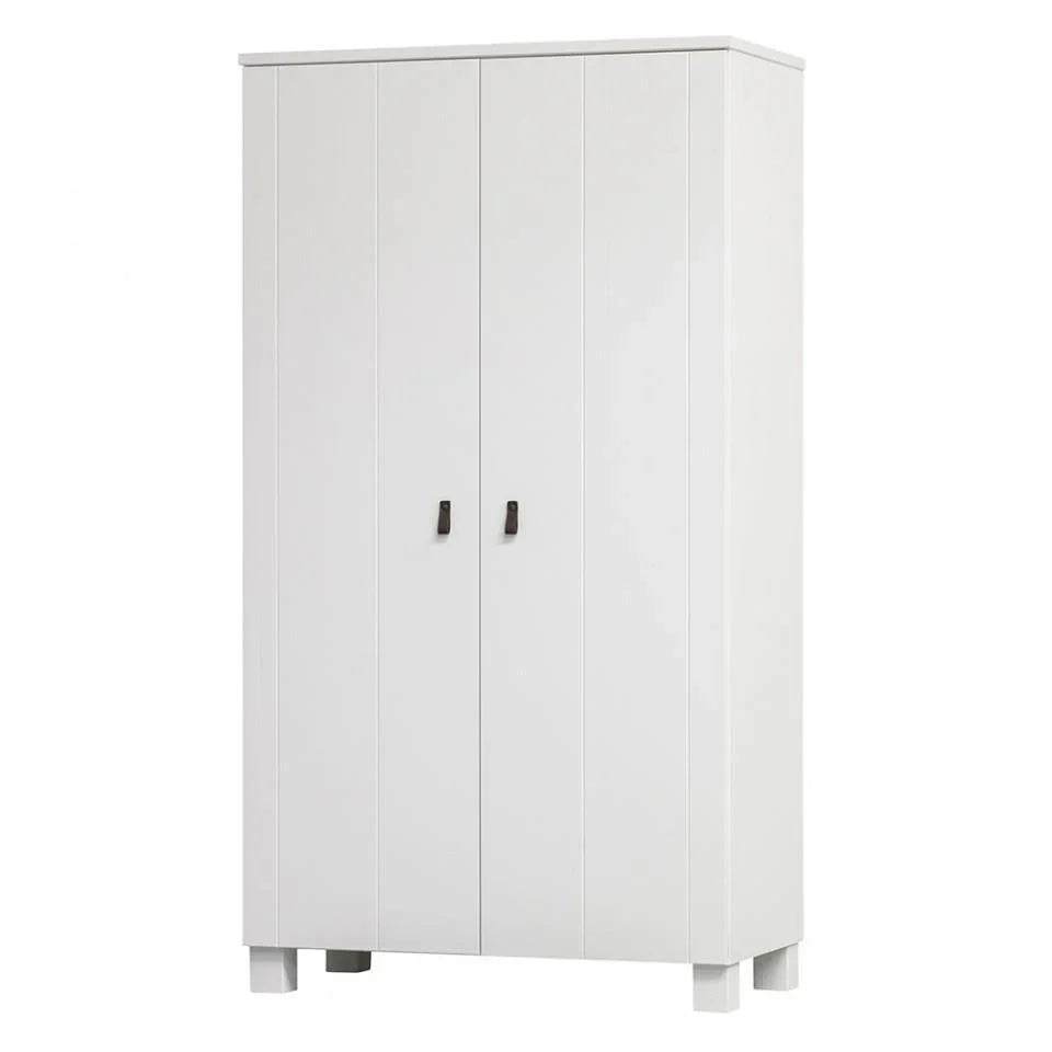 Dulap alb din melamina si lemn de pin 202 cm Ties - PARIS14A.RO