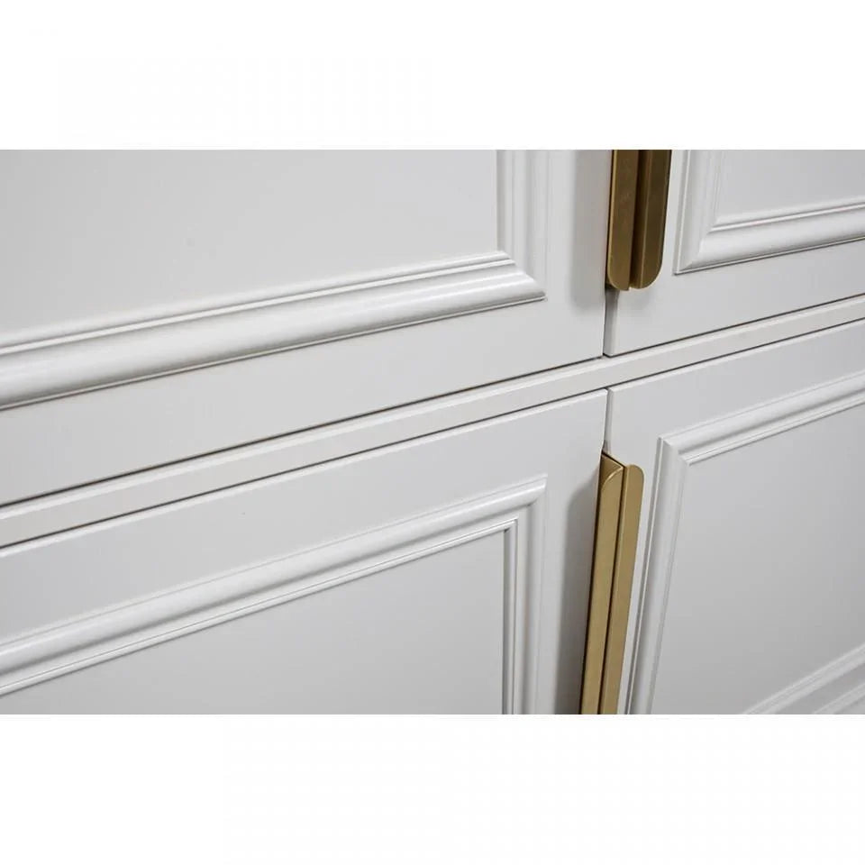 Dulap gri deschis cu 2 usi din lemn si alama 215x110x62 cm Organize - PARIS14A.RO