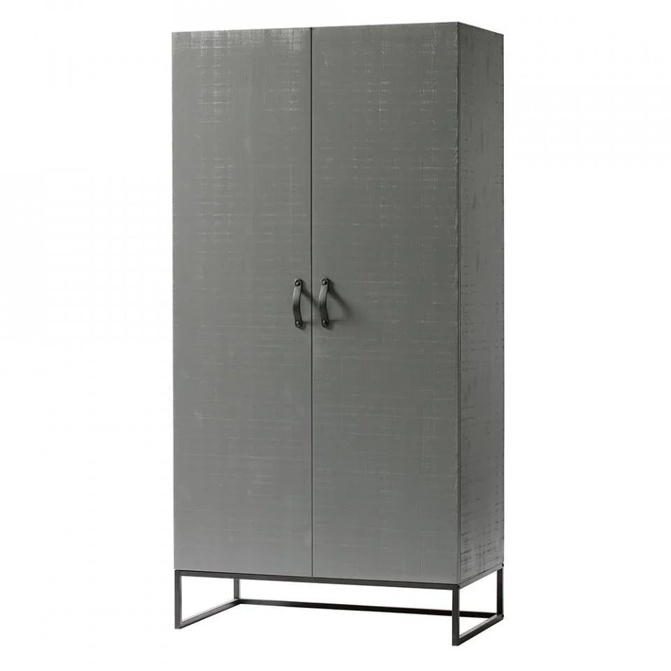 Dulap gri din lemn de pin 195 cm Morris - PARIS14A.RO