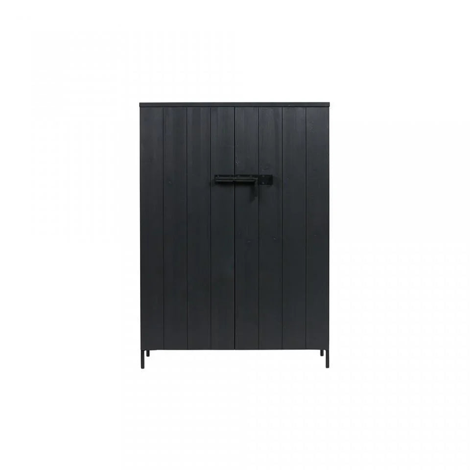 Dulap negru din lemn 140 cm Brute - PARIS14A.RO