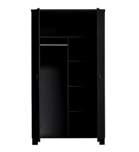 Dulap negru din lemn de pin 202 cm Ties Black - PARIS14A.RO