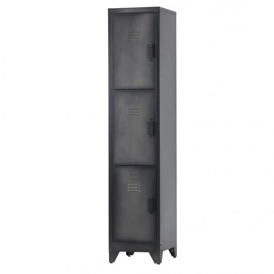 Dulap negru din metal 180 cm Locker Cas - PARIS14A.RO