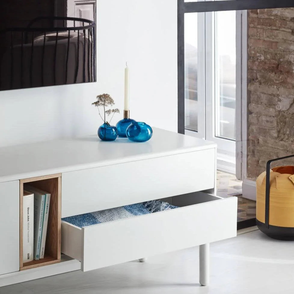 Dulap TV Corvo 2D2DR1H 180 cm Crem - PARIS14A.RO