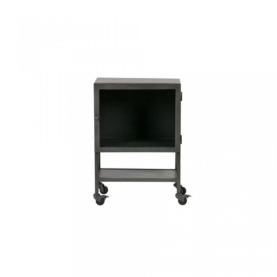 Dulapior din metal si sticla cu roti 72 cm Bespoke - PARIS14A.RO