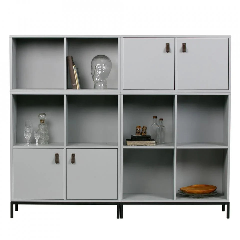 Dulapior gri din lemn de pin Lower Open - PARIS14A.RO